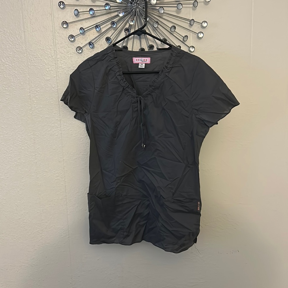 Koi gray scrub top